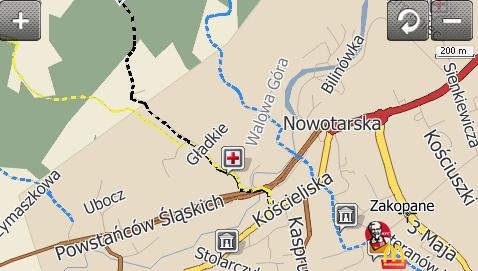 Szczegółowa mapa Polski MapaMap 6.3 for Becker - widok szlaków turystycznych