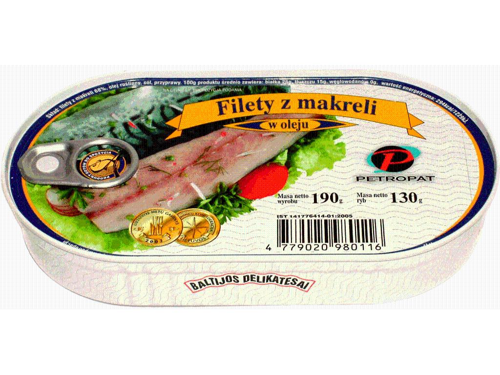 Filety z makreli w oleju
