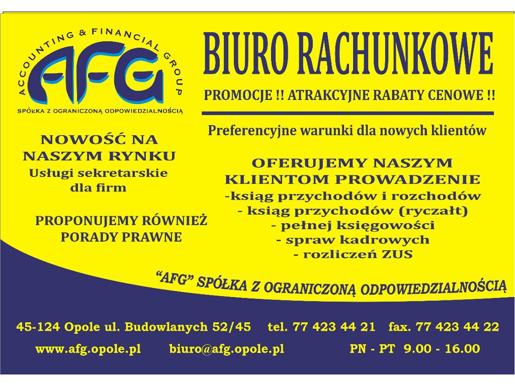 Biuro Rachunkowe, Opole, opolskie