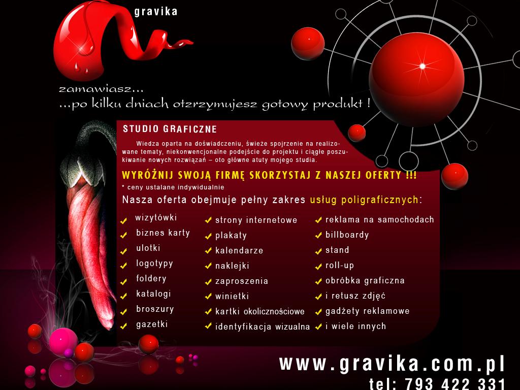 GRAVIKA studio graficzno-reklamowe, Kraków, małopolskie