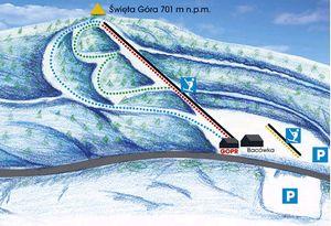 Mapa tras narciarskich Lubawka