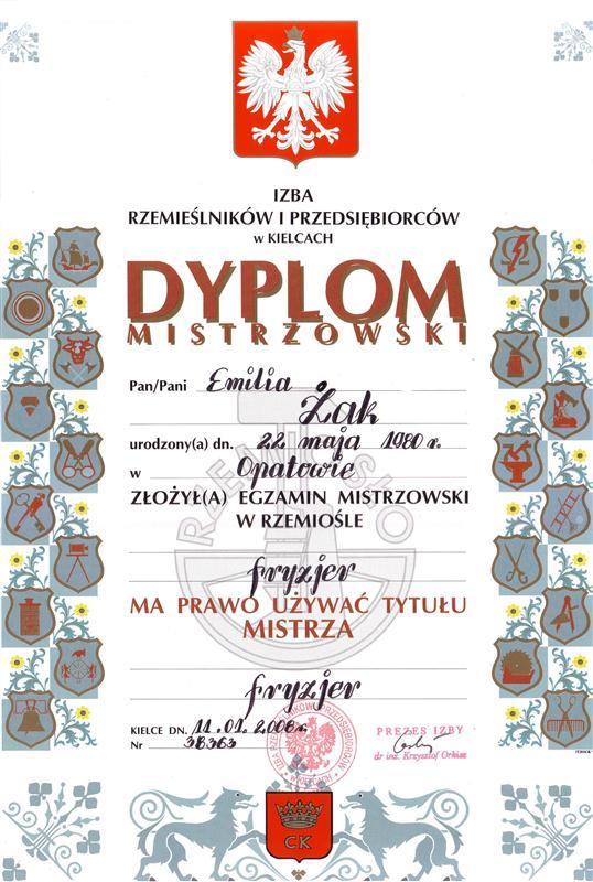 Dyplom Mistrzowski