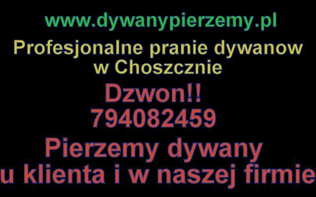 Pranie dywanów, pranie tapicerek Choszczno, zachodniopomorskie