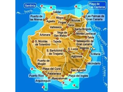 Mapa Gran Canaria - kliknij, aby powiększyć