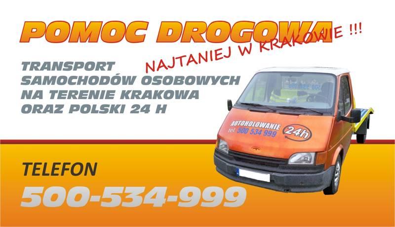 POMOC DROGOWA LAWETA 99zł w Krakowie, Kraków, małopolskie