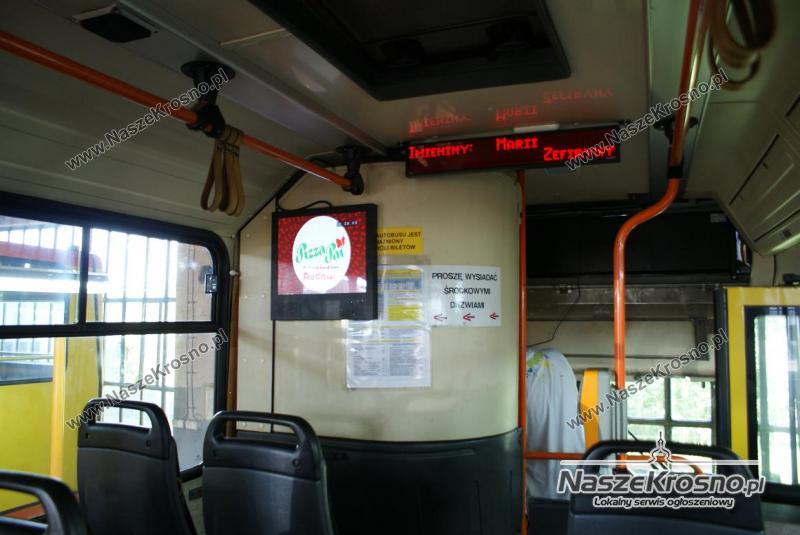 Reklama w autobusach na monitorach LCD DA-MI, Sulechów, lubuskie