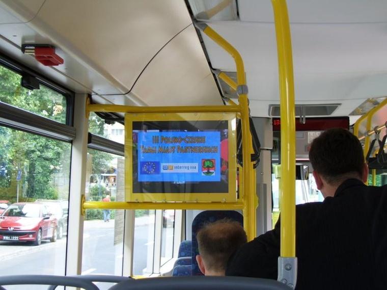 Reklama w autobusach na monitorach LCD DA-MI, Sulechów, lubuskie