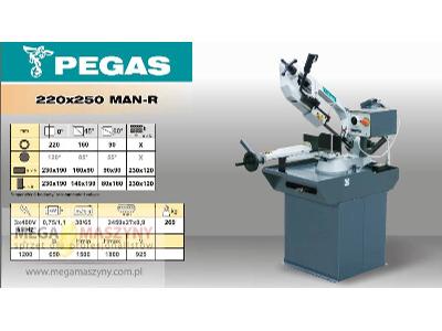 PEGAS-GONDA Przecinarka taśmowa ręczna 220x250 MAN-R - kliknij, aby powiększyć
