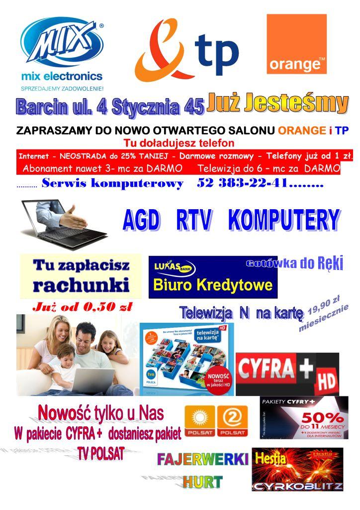 To Robimy Najlepiej Mix Electronics Barcin 4 Stycznia 45-41 Pakość Szeroka 12 