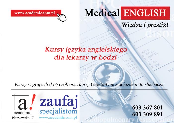 Medical English - angielski medyczny, Łódź, łódzkie