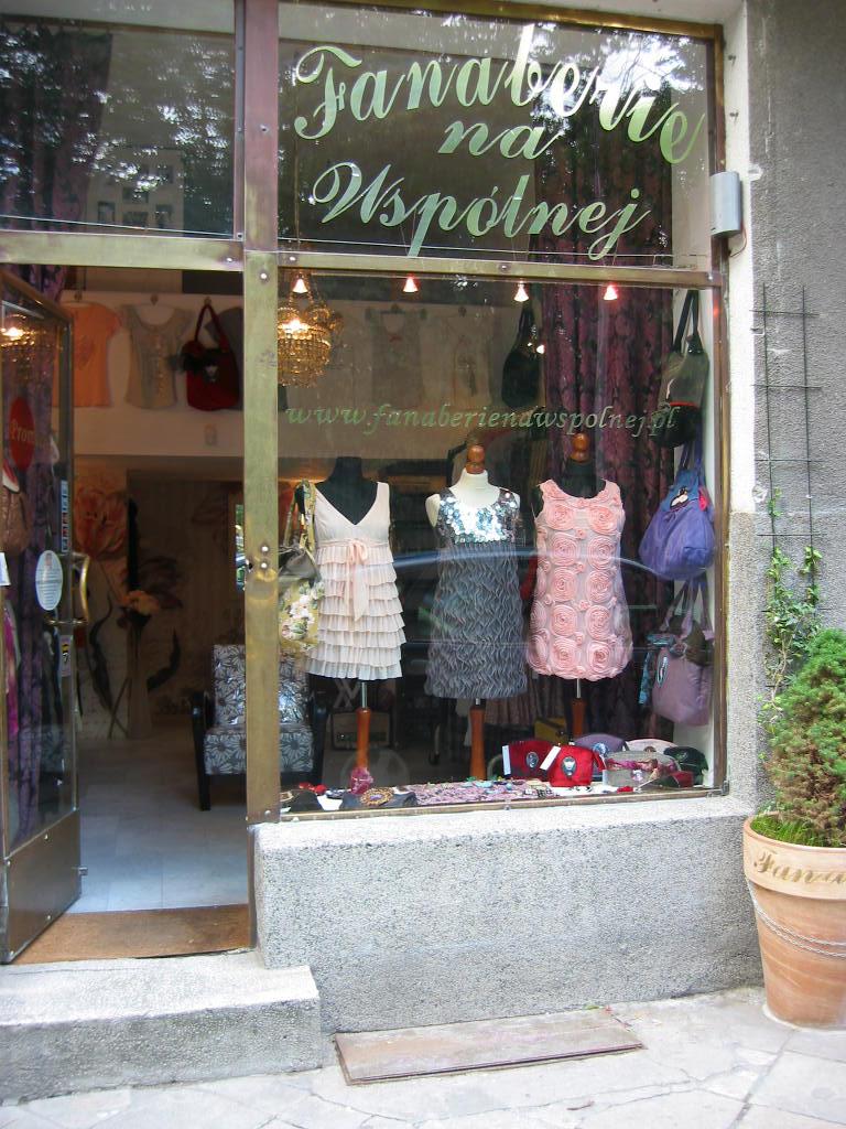 witryna butik  Fanaberie Warszawa 