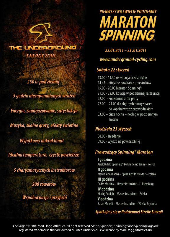 Pierwszy podziemny maraton SpinningR na świecie!, Bochnia, małopolskie