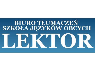 LEKTOR - Biuro Tłumaczeń - kliknij, aby powiększyć