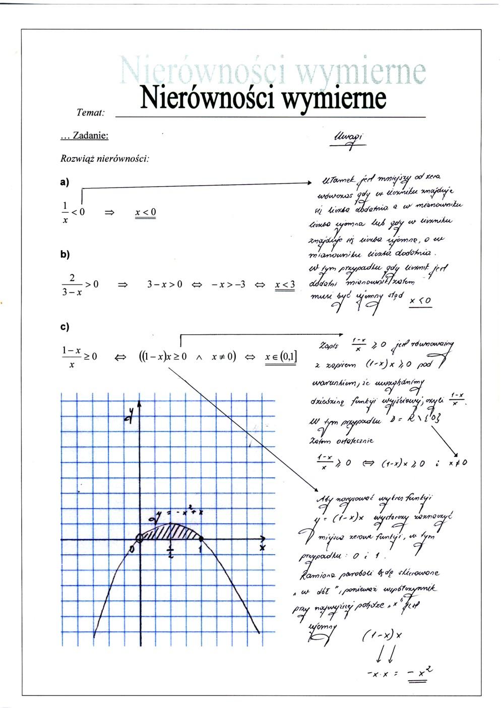 Notatki po korekcie (fragment)