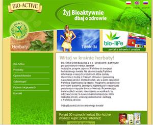 Teksty na stronę www firmy Bio-Active, producenta herbat