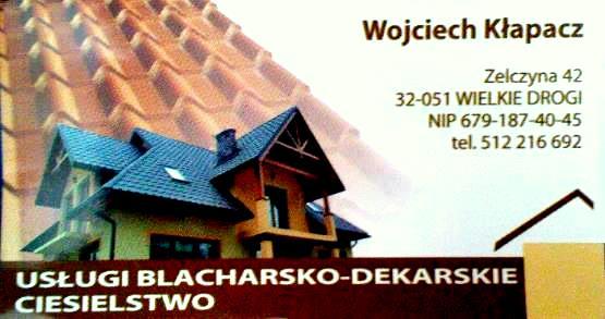 Usługi blacharsko - dekarskie, ciesielstwo, Kraków, Skawina, małopolskie