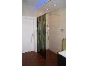 Szklana ścianka prysznica - szyba laminowana z wzorem - bambusy