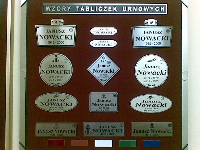 Tabliczki urnowe