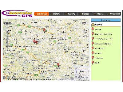System GPS, monitoring pojazdów - kliknij, aby powiększyć