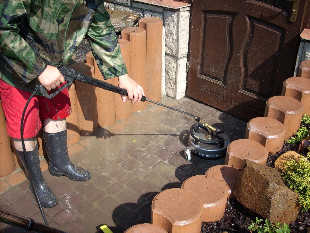 Czyszczenie kostki brukowej, mycie elewacji, Gdów, małopolskie