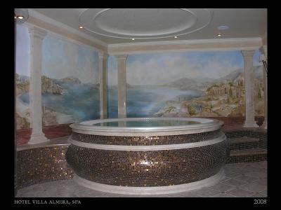 artystyczne malarstwo ścienne w pomieszczeniach spa hotel Villa Almira - kliknij, aby powiększyć