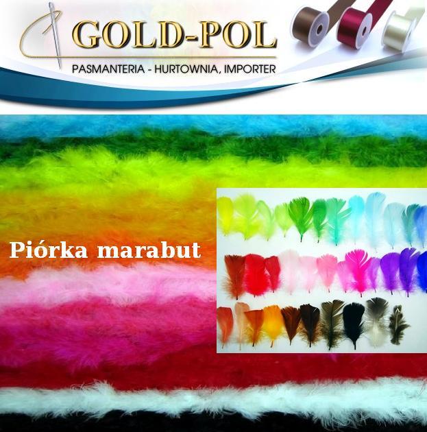 Piórka marabut kolorowe piórka - importer !!! www.goldpol.eu