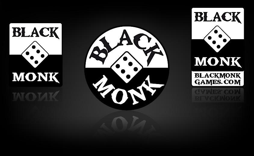 Projekty logotypów dla producenta gier Black Monk Games - blackmonkgames.com