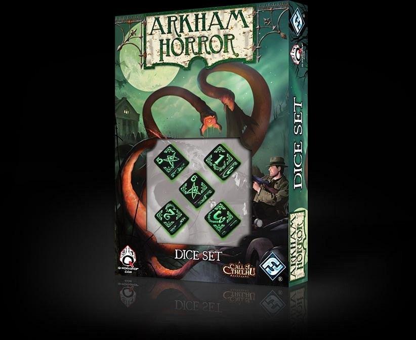 Skład opakowania kości do gry Arkham Horror  - Q-workshop.com