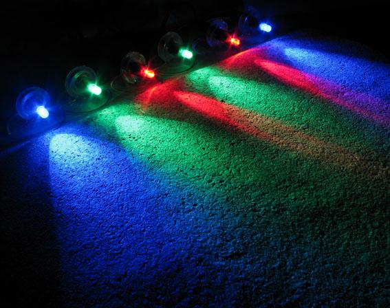 Akwarium Oświetlenie 6LED+przyssawki - KOLOROWE