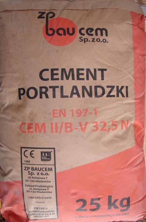 Cement CEM II BV 32,5 N, Niedomice, Łódź, łódzkie