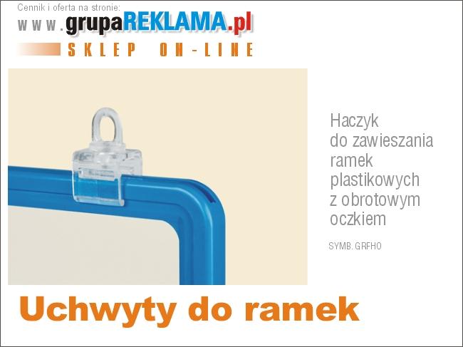 Uchwyt haczyki do ramek plastikowych