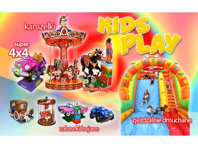 Atrakcje dla dzieci - kids play, dmuchańce, zabawki bujane,zabawy zręcznościowe i markowe gadzety - kliknij, aby powiększyć