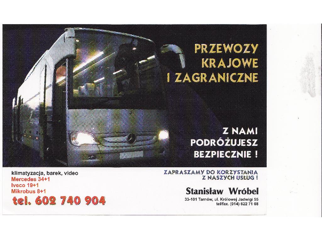 PEZEWOZY KRAJOWE I  ZAGRANICZNE, Tranów