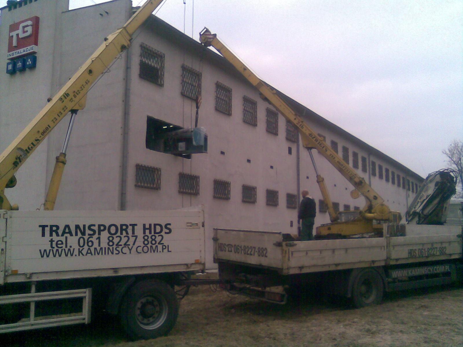 HDS usługi dzwigowe transport 1986r, Poznań, wielkopolskie