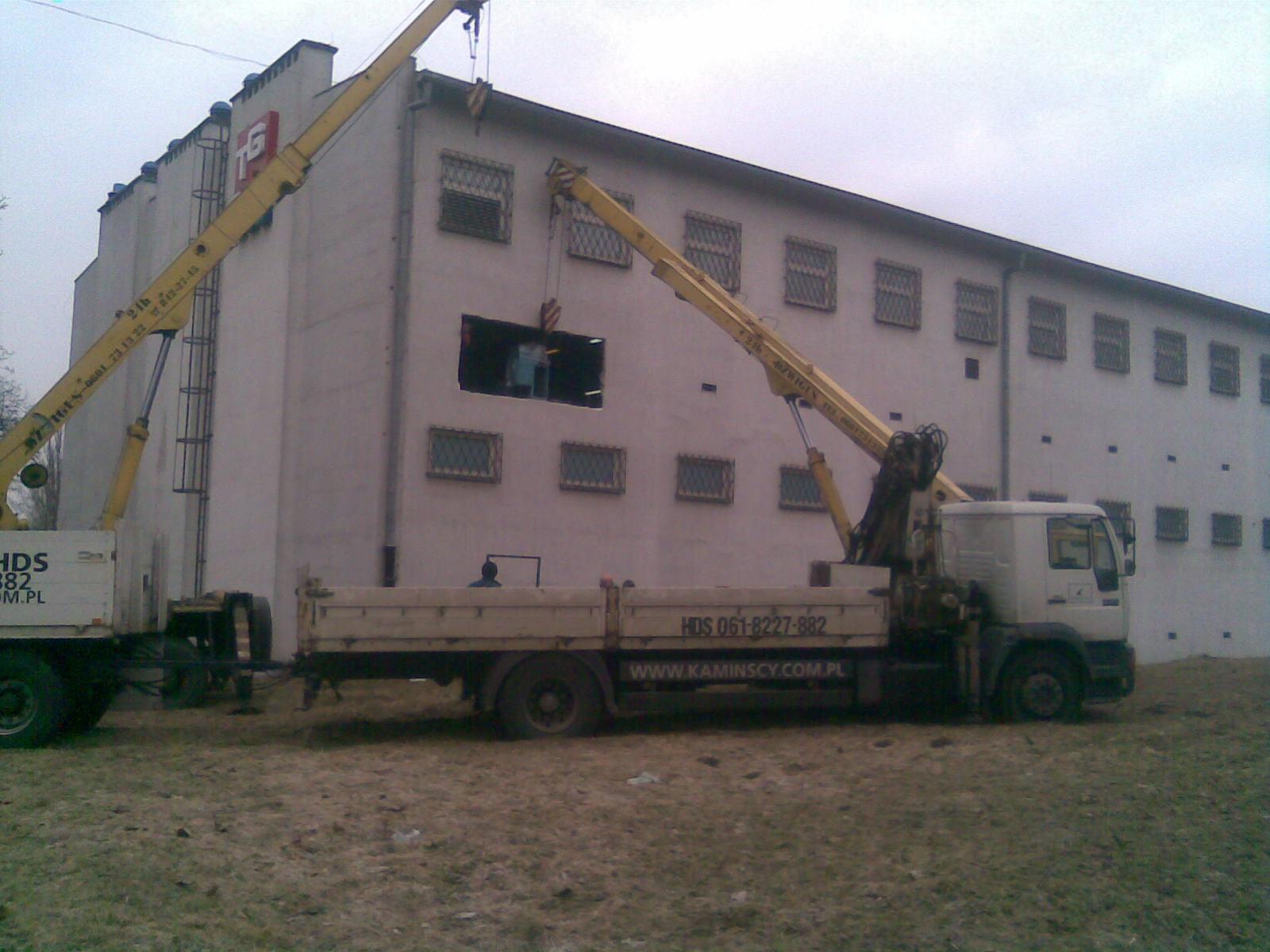 HDS usługi dzwigowe transport 1986r, Poznań, wielkopolskie