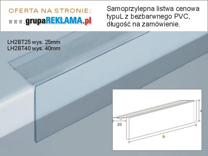 Listwy Regałowe PVC typu L