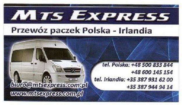 MTSEXPRESS PACZKI POLSKA IRLANDIA POLSKA, DABROWA GORNICZA, śląskie