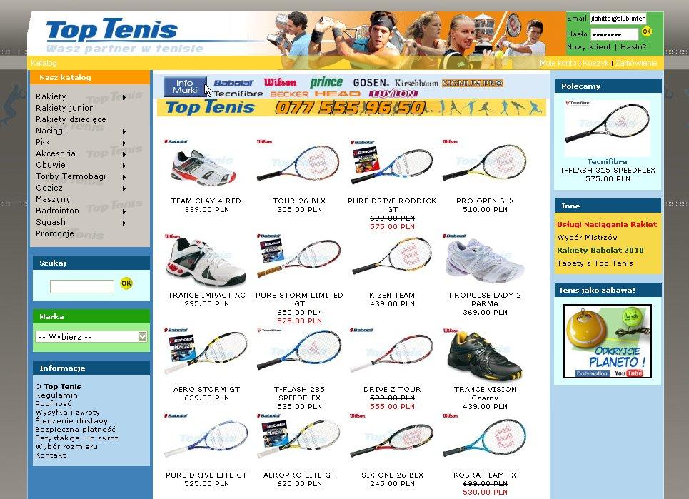 Sklep Tenisowy Top Tenis