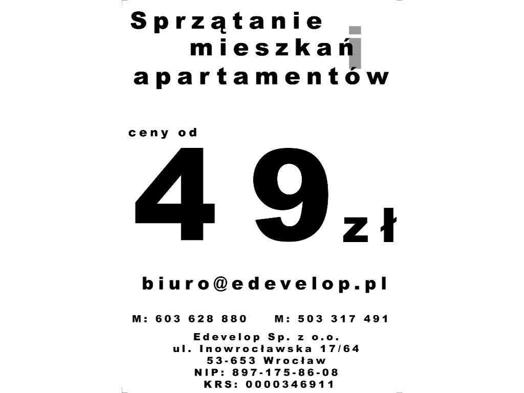 Sprzątanie mieszkań i apartamentów, Wrocław, dolnośląskie
