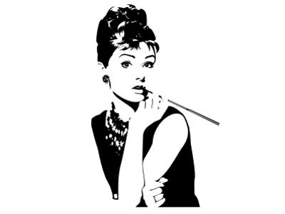 naklejka Audrey Hepburn - kliknij, aby powiększyć