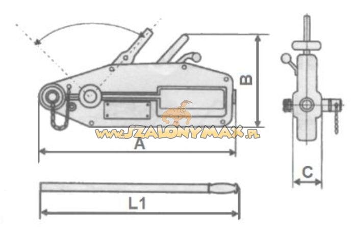 3398491 Wciągnik linowy PWA 1,6 (udźwig: 1600 kg, Ząbkowice Śląskie, dolnośląskie