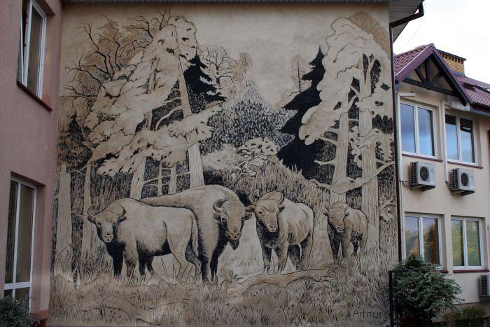 Sgraffito w Białowieży