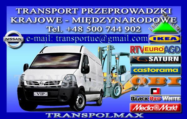 Transport Przeprowadzki Warszawa Taxi Bagażowe , Warszawa, Maozwieckie, cała Polska i UE, mazowieckie