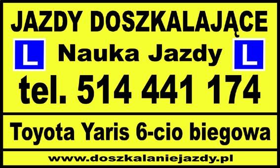 JAZDY DOSZKALAJĄCE TOYOTA YARIS 6-CIO BIEGOWA, Warszawa, mazowieckie