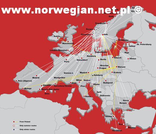 Norwegian - tanimi liniami lotniczymi do Norwegii, Chorzów, śląskie