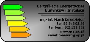 Certyfikat energetyczny, świadectwo Szczytno, Olsztyn, warmińsko-mazurskie