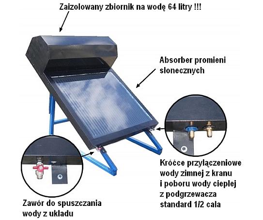 Solarny podgrzewacz wody, Sośno