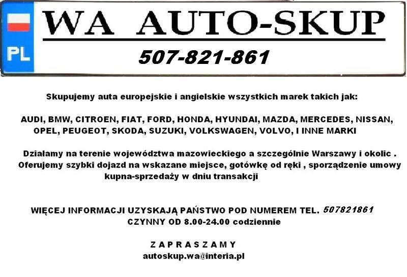 Autoskup! Skup samochodów!Skup Anglików!gotówka, Warszawa, mazowieckie