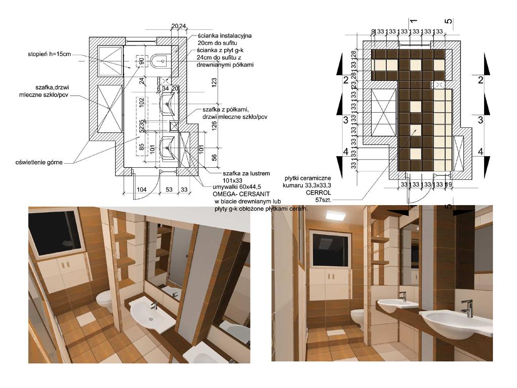 Projekt aranżacji łazienki