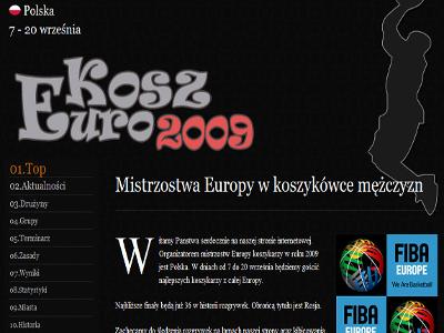 Portfolio 1 - strona internetowa Mistrzostwa Europy w Koszykówce Mężczyzn + CMS - kliknij, aby powiększyć